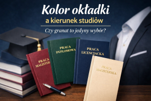 rozne kolory okladek magisterskich i licencjackich