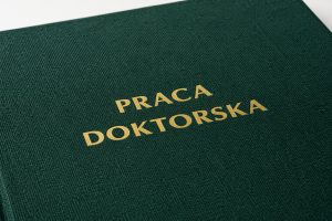 okładka twarda zielona pracy doktorskiej